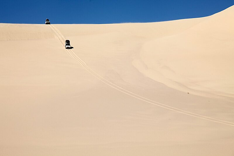 A ridged dune ridge in the Great Sand Sea
