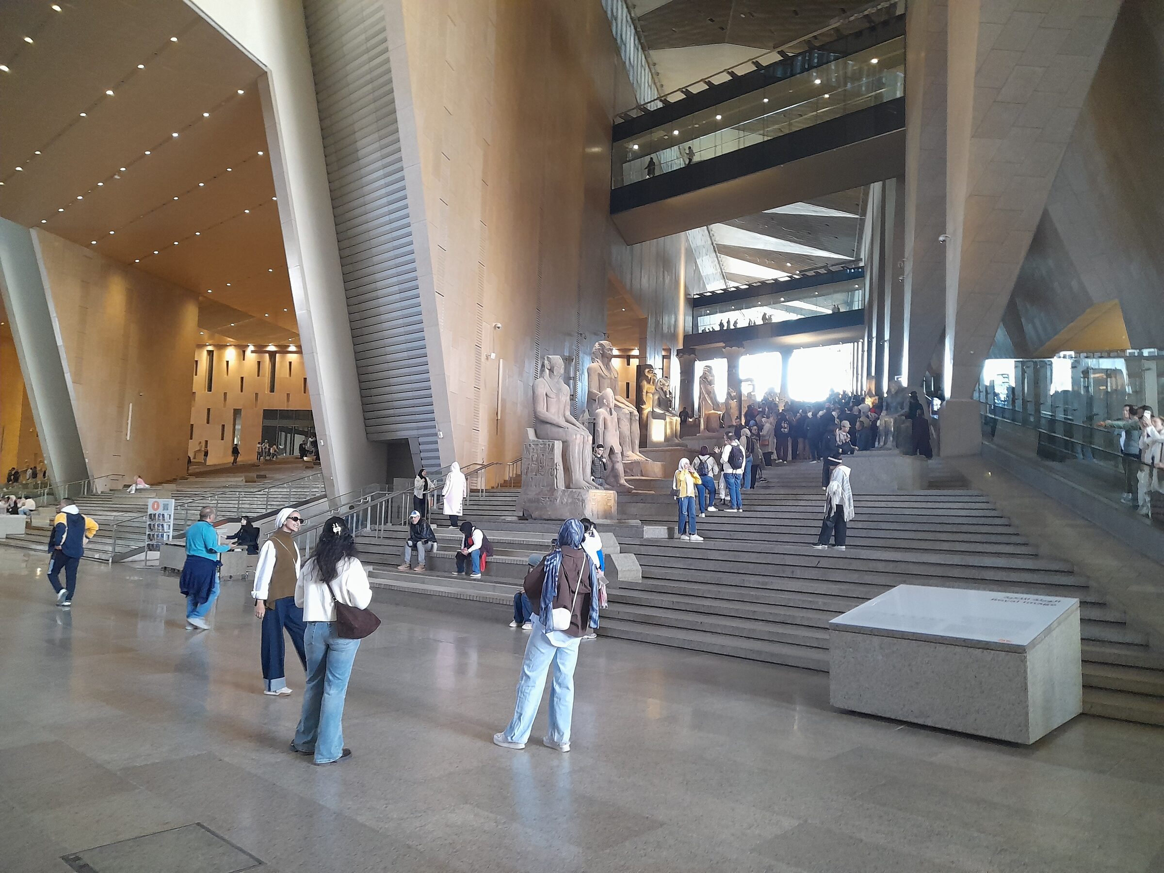 The atrium of the Grand Egyptian Museum in Giza