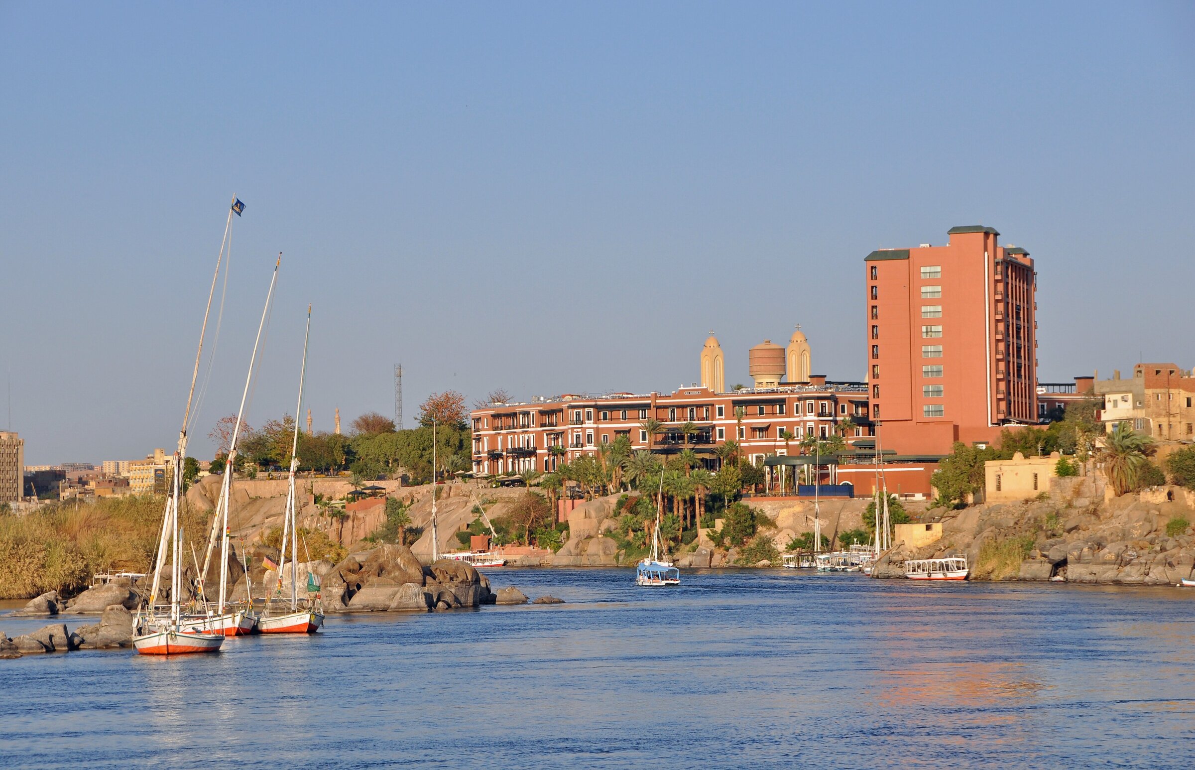 The Old Cataract Hotel above the Nile at Aswan