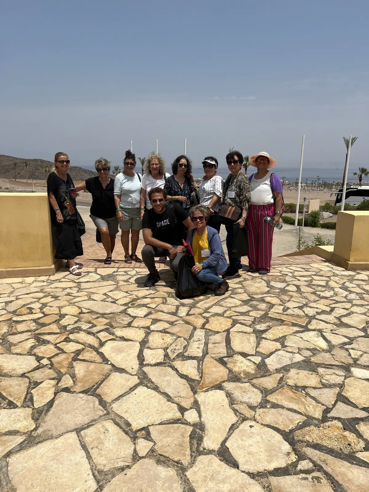 Atenara guests enjoying a Red Sea coastal view