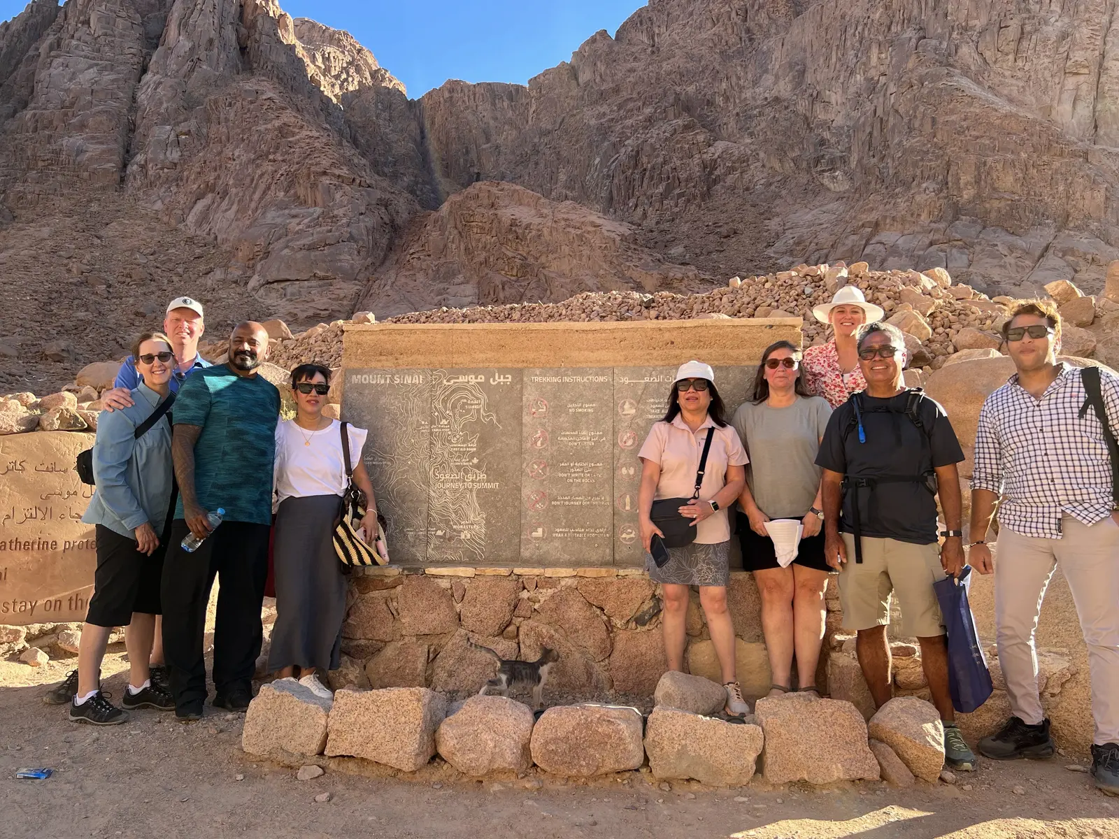 Atenara guests at a heritage site in Sinai