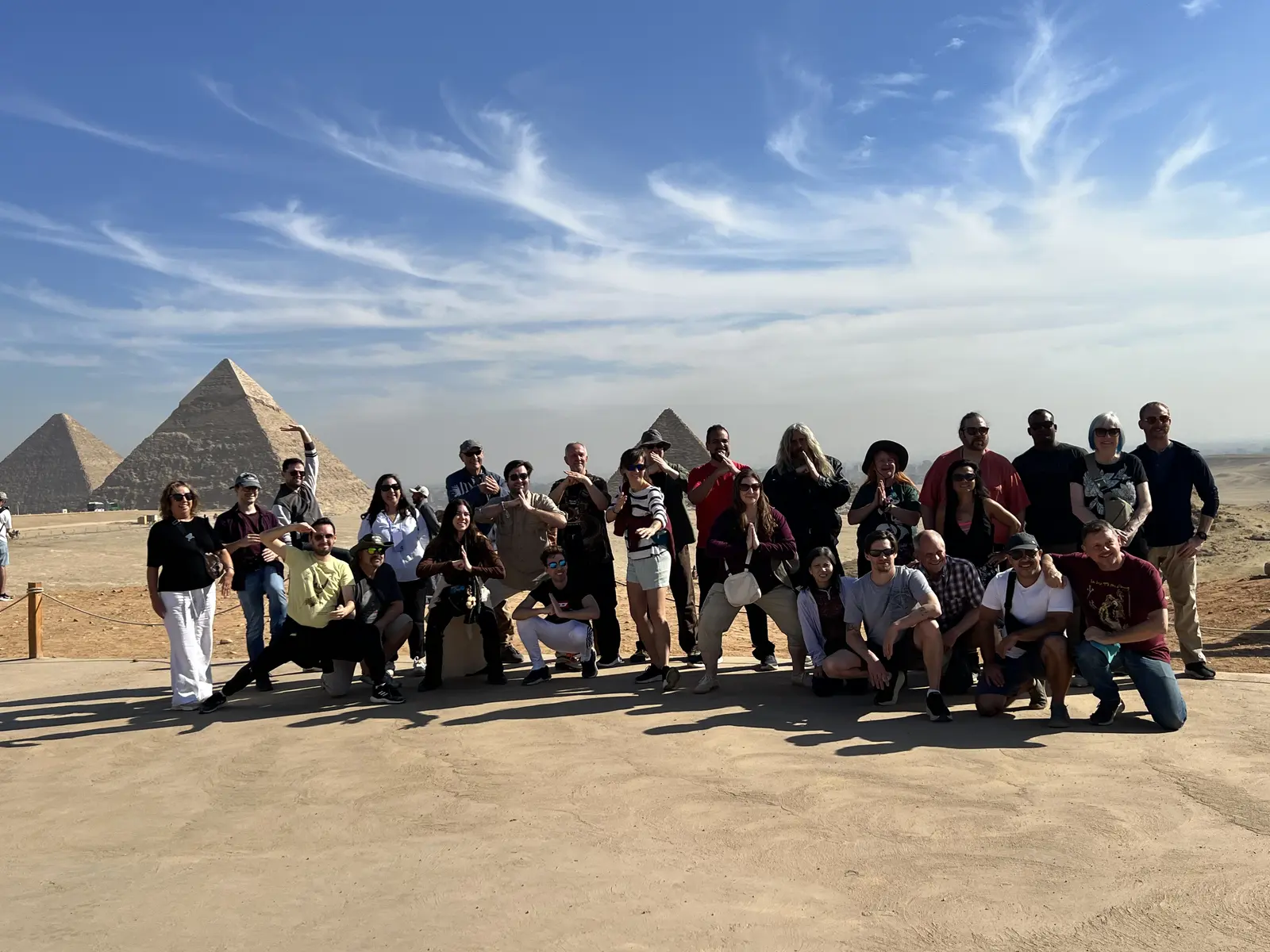 Atenara guests together on the Giza Plateau